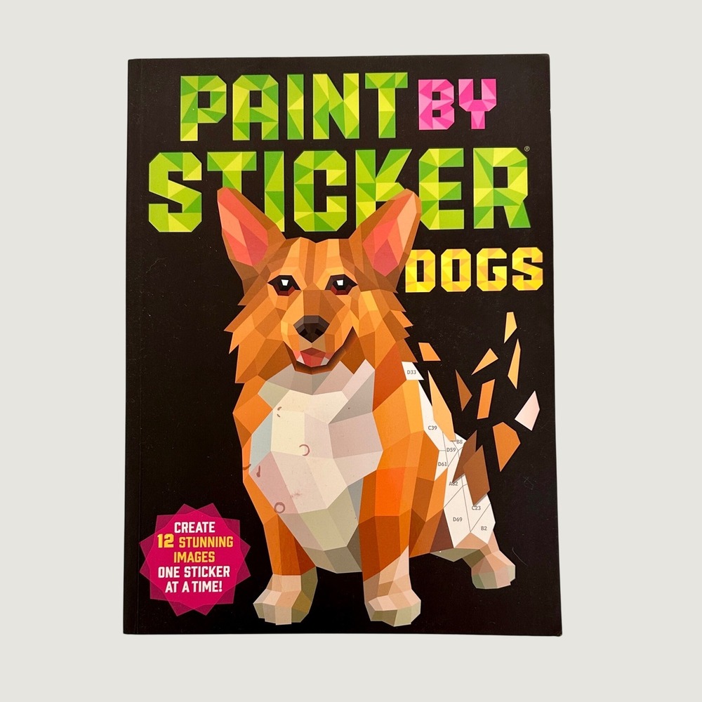 Paint by Sticker Dogs Activity Book Workman Publishing 12 Canine Portraits NEW
